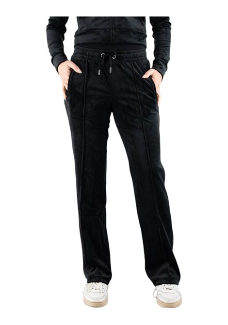 tina outline trackpantVelvet Trousers with Juicy Couture Logo Rhinestones JUICY COUTURE | Trousers | VIJH70699J00